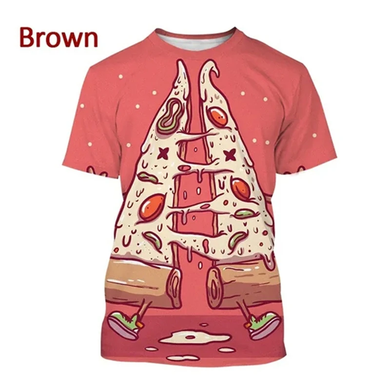 

Funny New Pizza 3D Printed T Shirt Men Women Chilren Casual Delicious Food Graphic Harajuku Style Streetwear Top Tees Tshirt