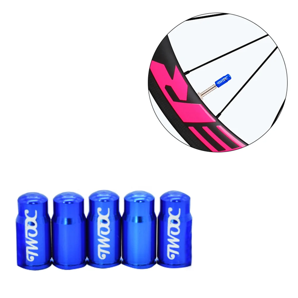 

5pcs Aluminum Alloy Air Polished Anodized Stem Covers For Bicycle Mountain Bike Tire Caps Bike Tire Caps