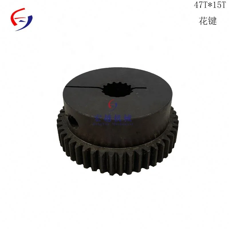 good quality 47T 15T*2.2 spline coupling excavator 168*47T connection plate hub