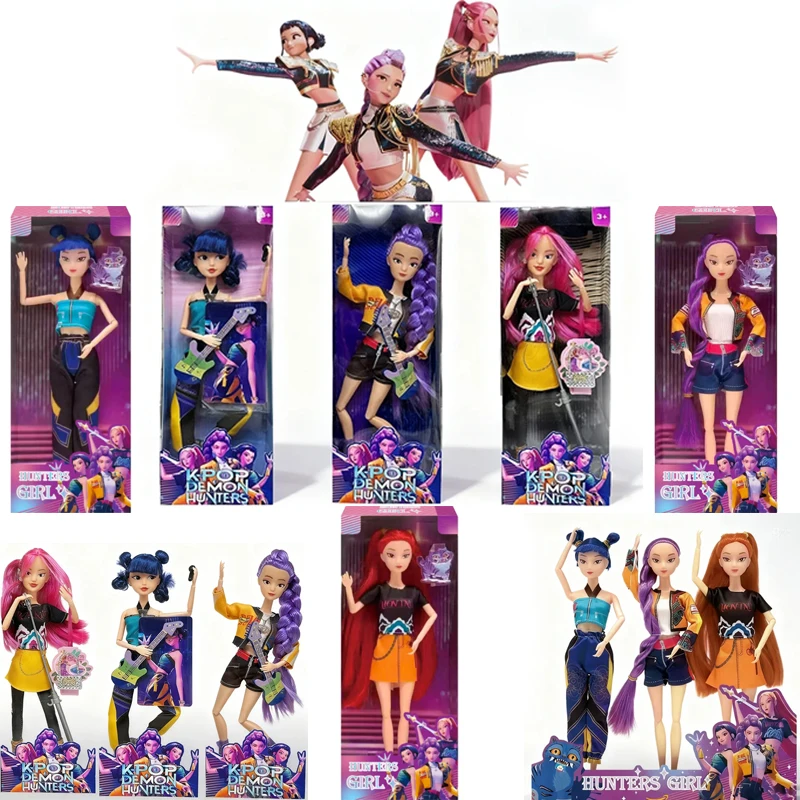 

New HOT KpopDemon Hunters Action Figure New K-POP Demon Slayer Vinyl Doll Lumimila Zoey Desktop Ornament Toy For Kid Gifts