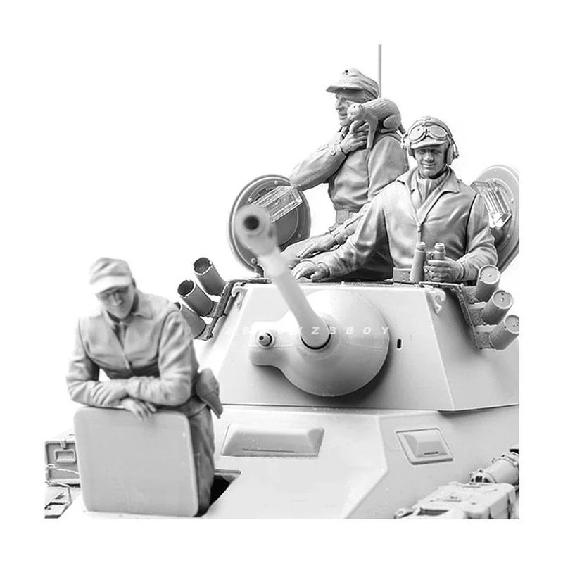 

1/35 Three European Armored Soldiers Resin Model Figure Gk Micro Miniature 3d Printed White Model Toy Unassembled And Unpainted