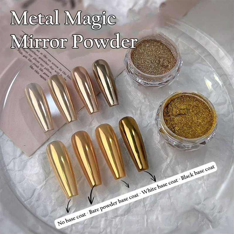 1 Jar Nail Art Mirror Powder Super Bright Pearl Metal Shiny Decorative Dust High-End Feelings Nail Decoration Accessories