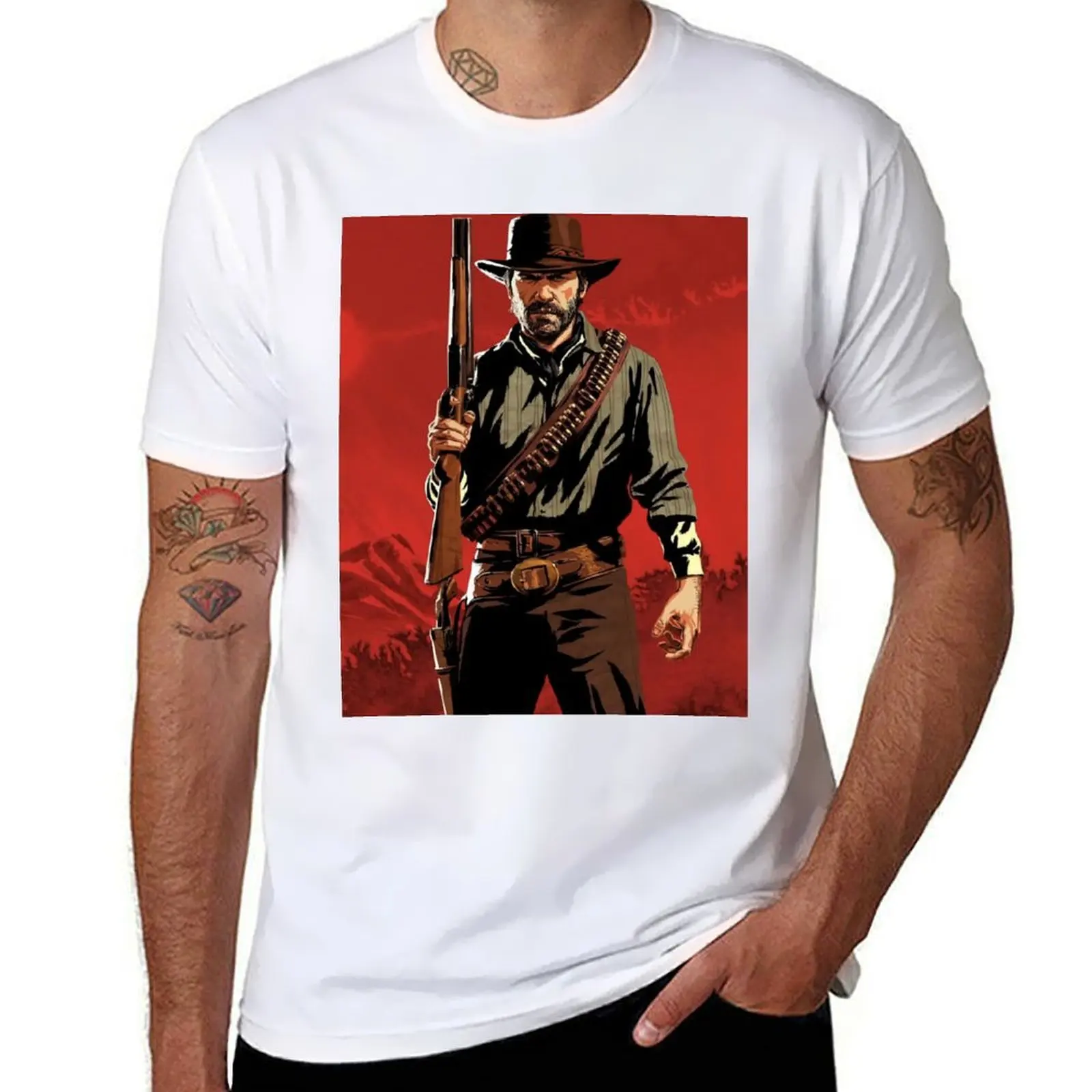 cools art works of rdr 1 and 2 online game T-Shirt graphic t shirt vintage summer clothes mens t shirts casual stylish