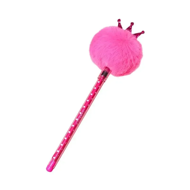 1 шт. креативные канцелярские принадлежности, милая искусственная меховая шариковая нейтральная ручка 0,7 мм, черная водная подпись, пушистые строительные гелевые ручки