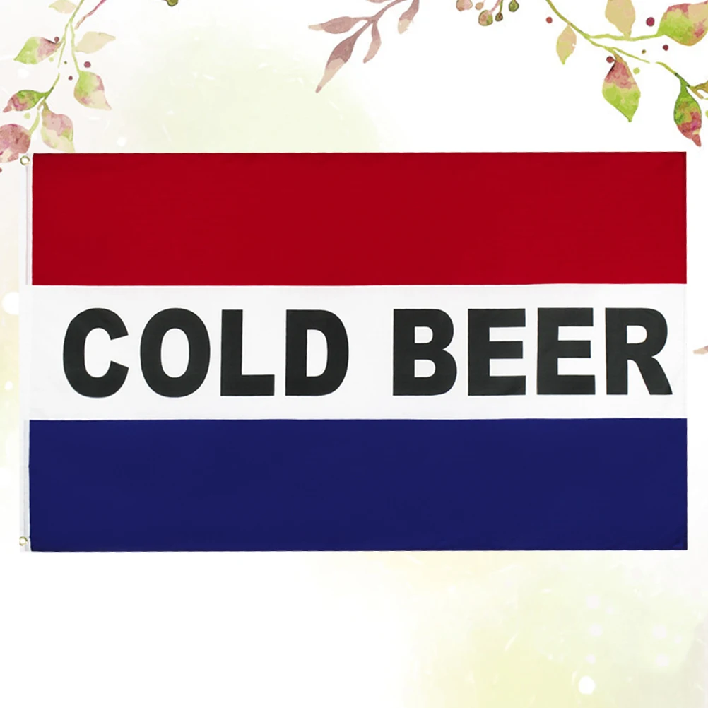 

Ice Beer Flag Premium Metal Colorful Stripe Banner Party Bar Festival Decoration Silk Screen Printing Metal