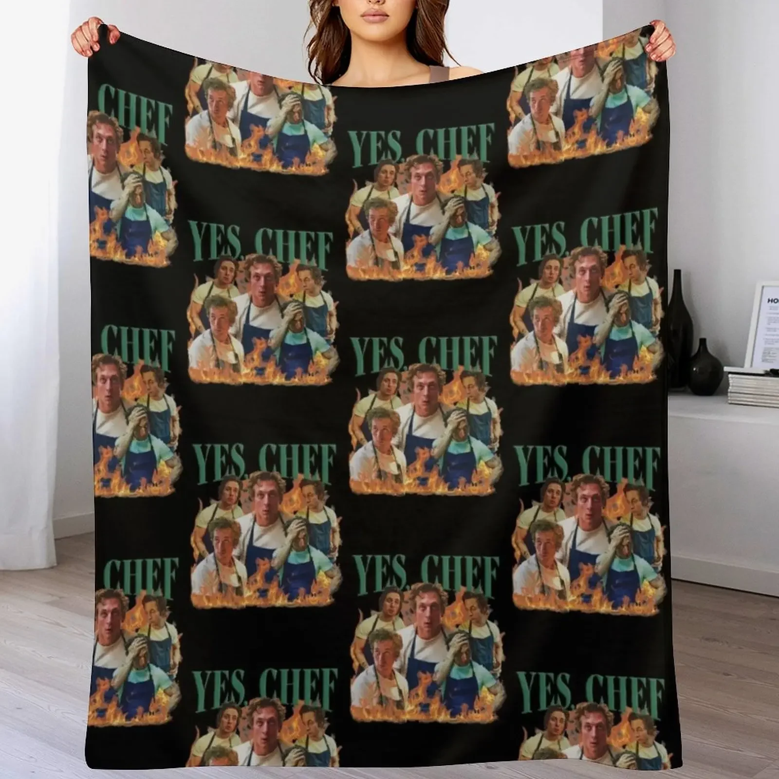 

Yes Chef Jeremy Allen White The Bear Tv Show Throw Blanket Multi-Purpose For Decorative Sofa Blankets