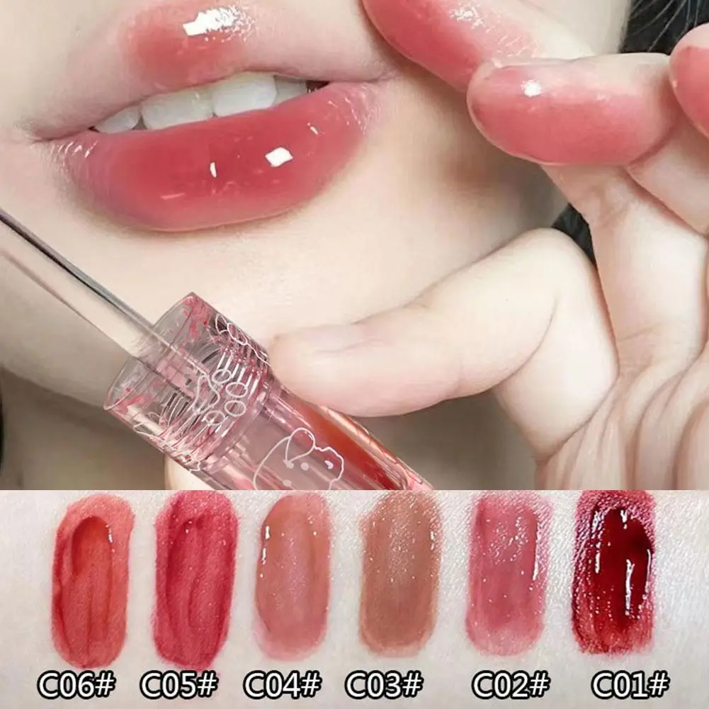 3g Lippen glasur Hochglanz lang anhaltender feuchtigkeit spendender Spiegel Lip gloss Mode flüssiger Lippenstift für das tägliche Make-up famle decora tio z0f1