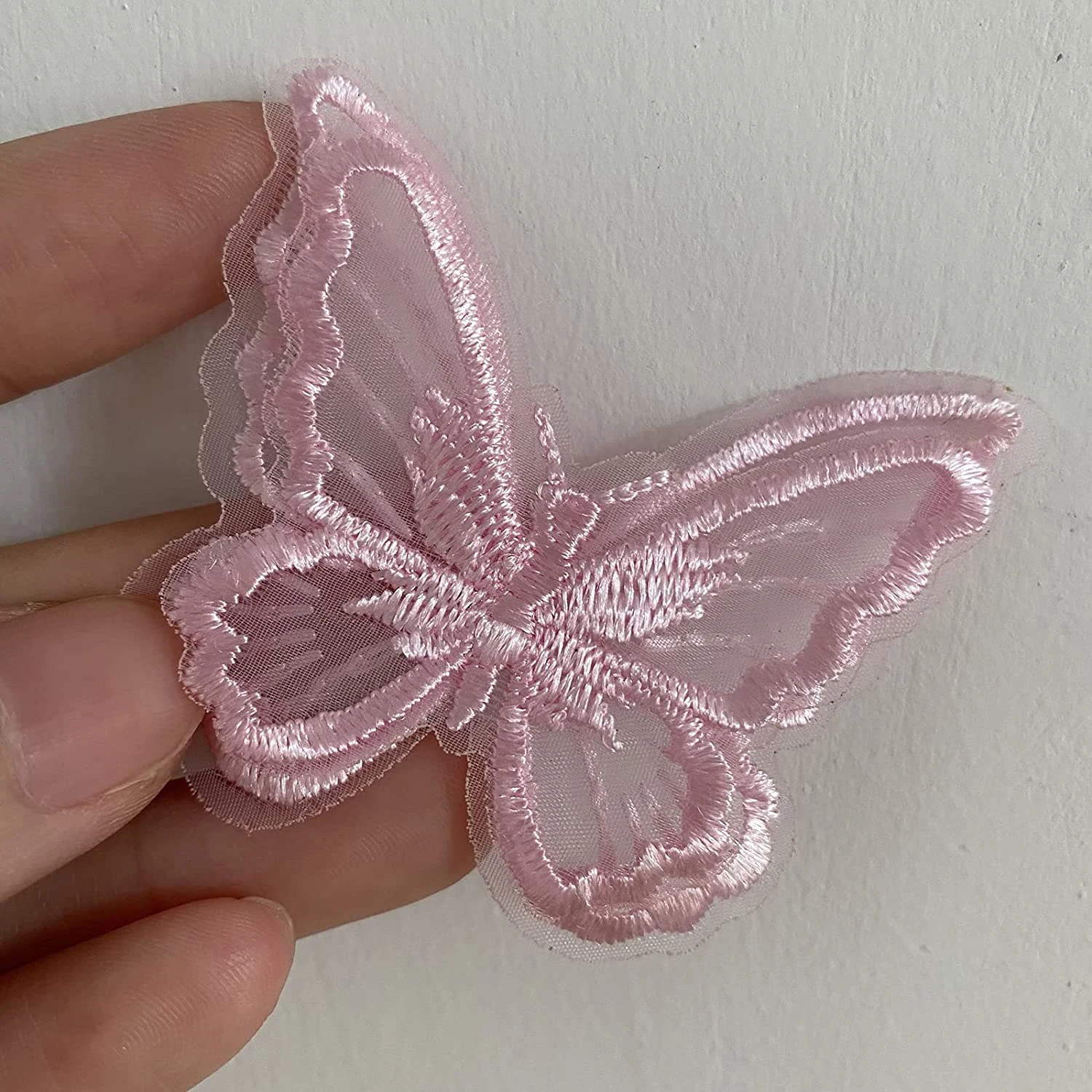 10 Uds bordado mariposa coser hierro en parche insignia boda vestido de novia apliques bordados artesanía de costura DIY