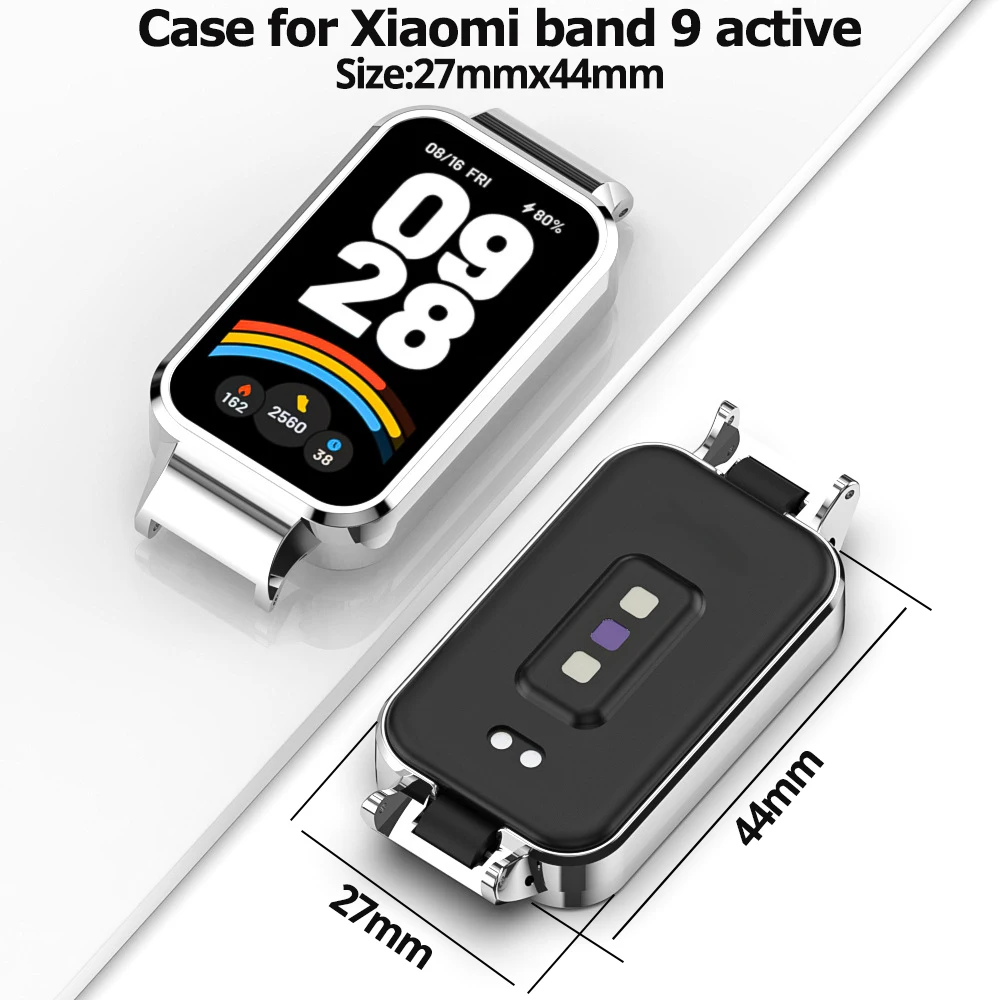 Gehäuse + Armband für Xiaomi Mi Band 9 Active Armband für Xiaomi Smart Band 9 Active Edelstahl-Metallarmband Mi Band 9 Active – Detail 4