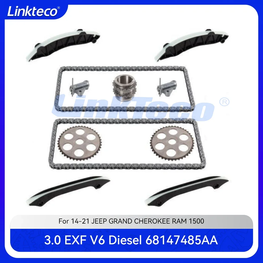 

Engine Part Timing Chain Kit With Gears Fit 3.0 L V6 Diesel EXF EXN For 2014-2021 JEEP GRAND CHEROKEE RAM 1500 3.0L 68147485AA