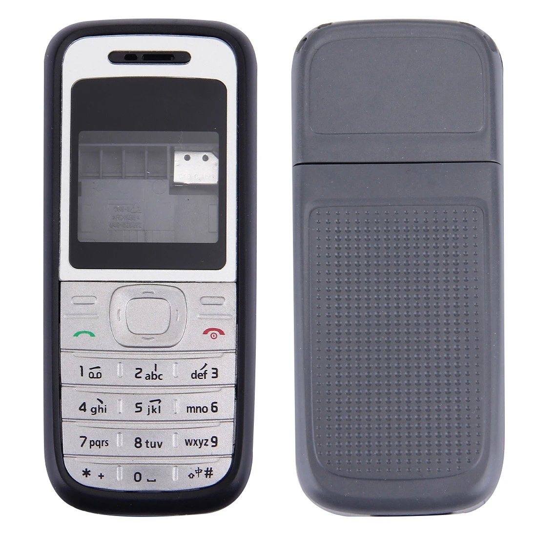 Full Housing Cover (Front Cover + Middle Frame Bezel + Battery Back Cover) for Nokia 1200 / 1208 / 1209