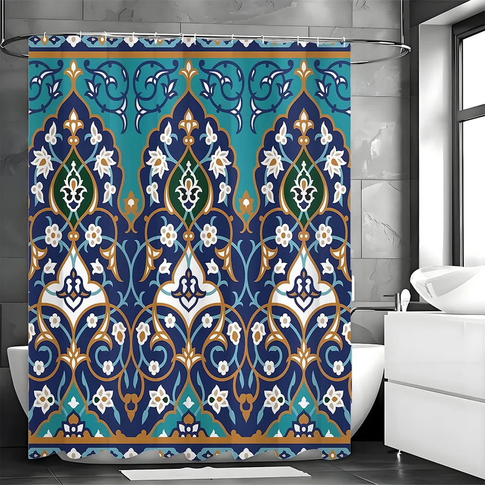 

Занавеска для душа в богемном традиционном стиле, моющаяся грязеотталкивающая насадка для душа, водонепроницаемая полиэстеровая занавеска для ванны