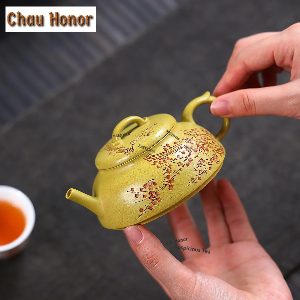 150ml Ancient Yixing Purple Clay Teapots Handmade Plum Blossom Pot Raw Ore Golden Section Mud Kettle Chinese Zisha Tea Set Gift