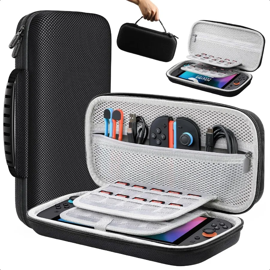 

Carrying Case for Switch 2 2025 7.9 Inch Protective Hard Shell Portable Switch Travel Case Lightweight and Large Capacity Acco