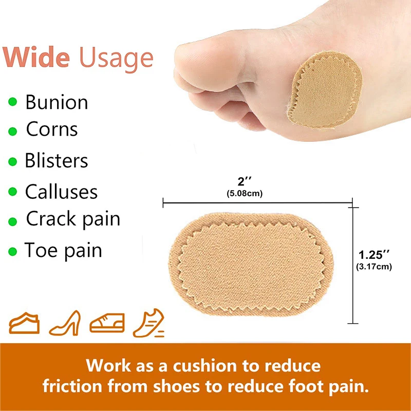 Pexmen 6Pcs/Sheet Bunion Cushion Pads Strong Adhesive Foot Protectors for Callous Corn Blister of Toes or Heel Feet Care Tool