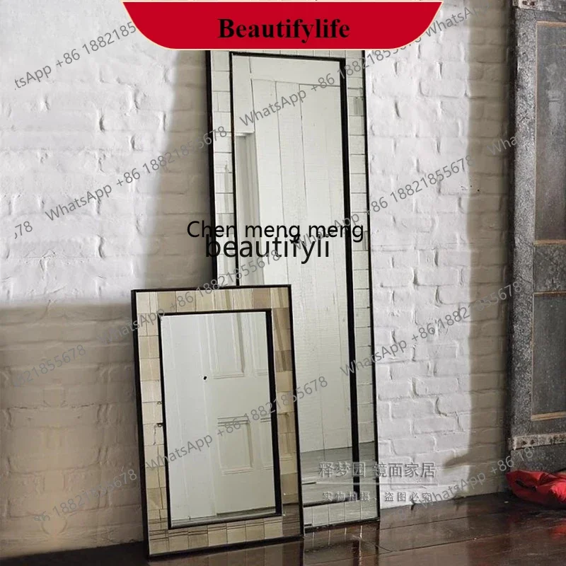 

G153 Neoclassical mirror European full body floor full-length mirror clothing store wall-mounted decorative mirror