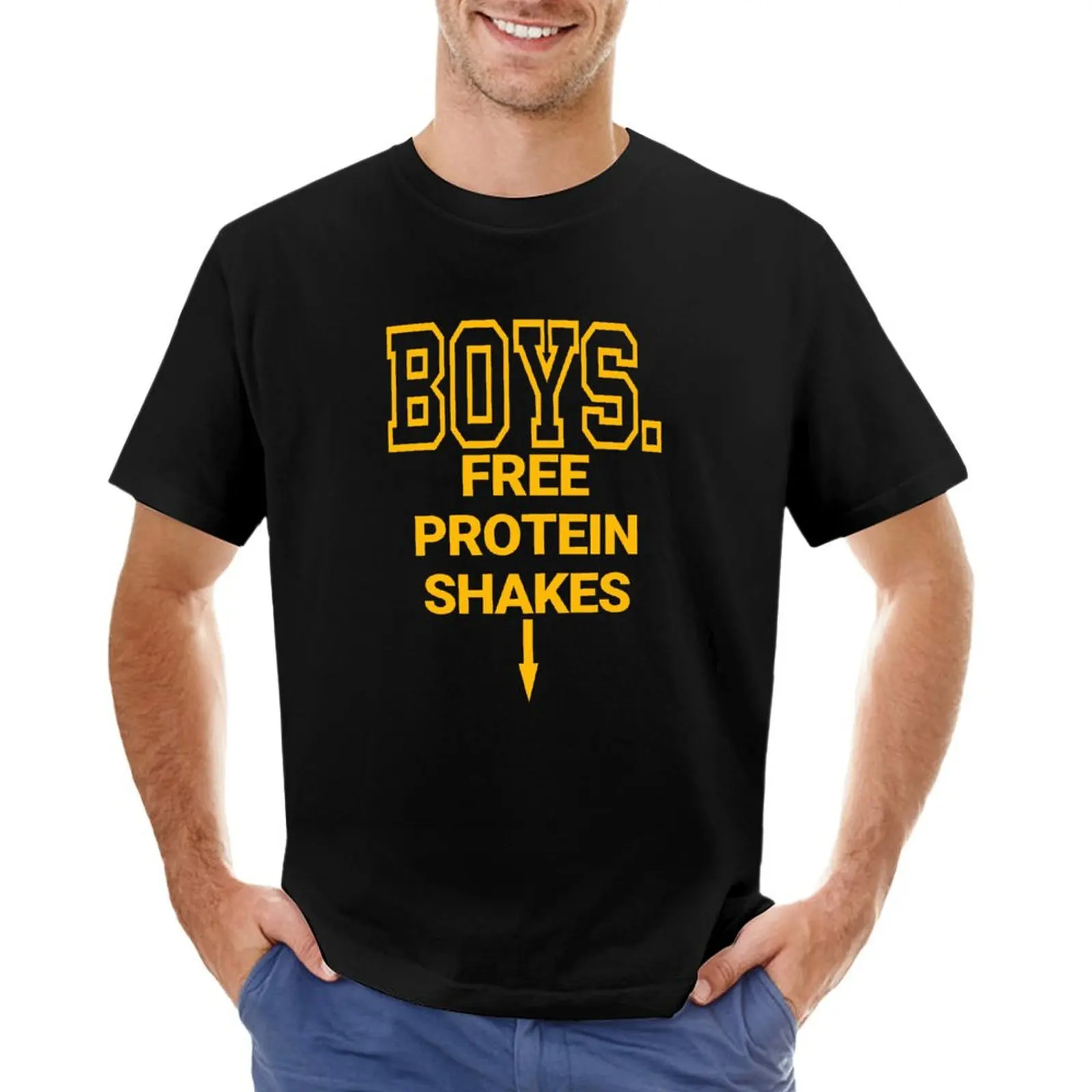 Boy Free Protein Shakes T-Shirt vintage t shirts Aesthetic clothing vintage graphic tee cute clothes plus size men clothing