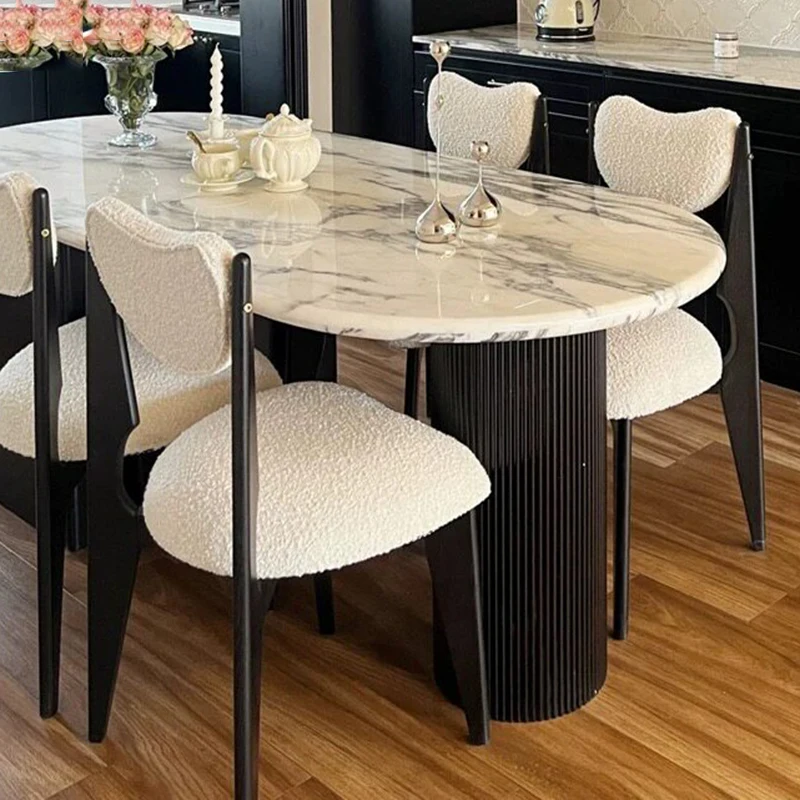 

Aesthetic Luxury Dining Table Modern Nordic Entertainment Creative Designer Dining Table Lounge Japanese Muebles Salon Furniture