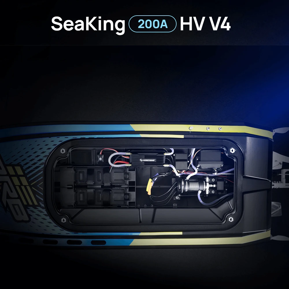 

HobbyWing SeaKing 200A HV V4 Высоковольтный бесщеточный ESC Подходит для радиоуправляемого пульта дистанционного управления Корабль Электронный регулятор