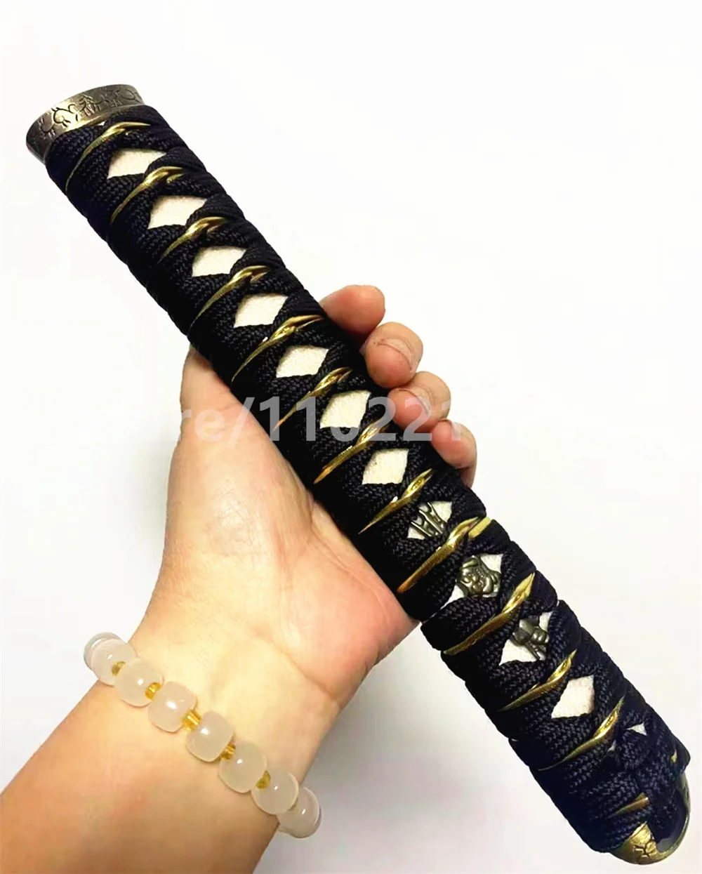 

Nice Two Tone 26cm Tsuka Real Rayskin Handle Tsuka Alloy Fuchi Kashira Menuki For Japanese Japan Samurai Katana Sword Fittings