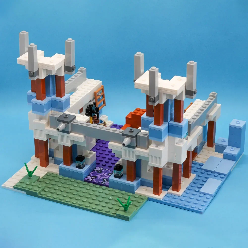 

creative Castle of Ice and Snow Series street Architecture moc Building Block bricks model toy for friends birthday gift