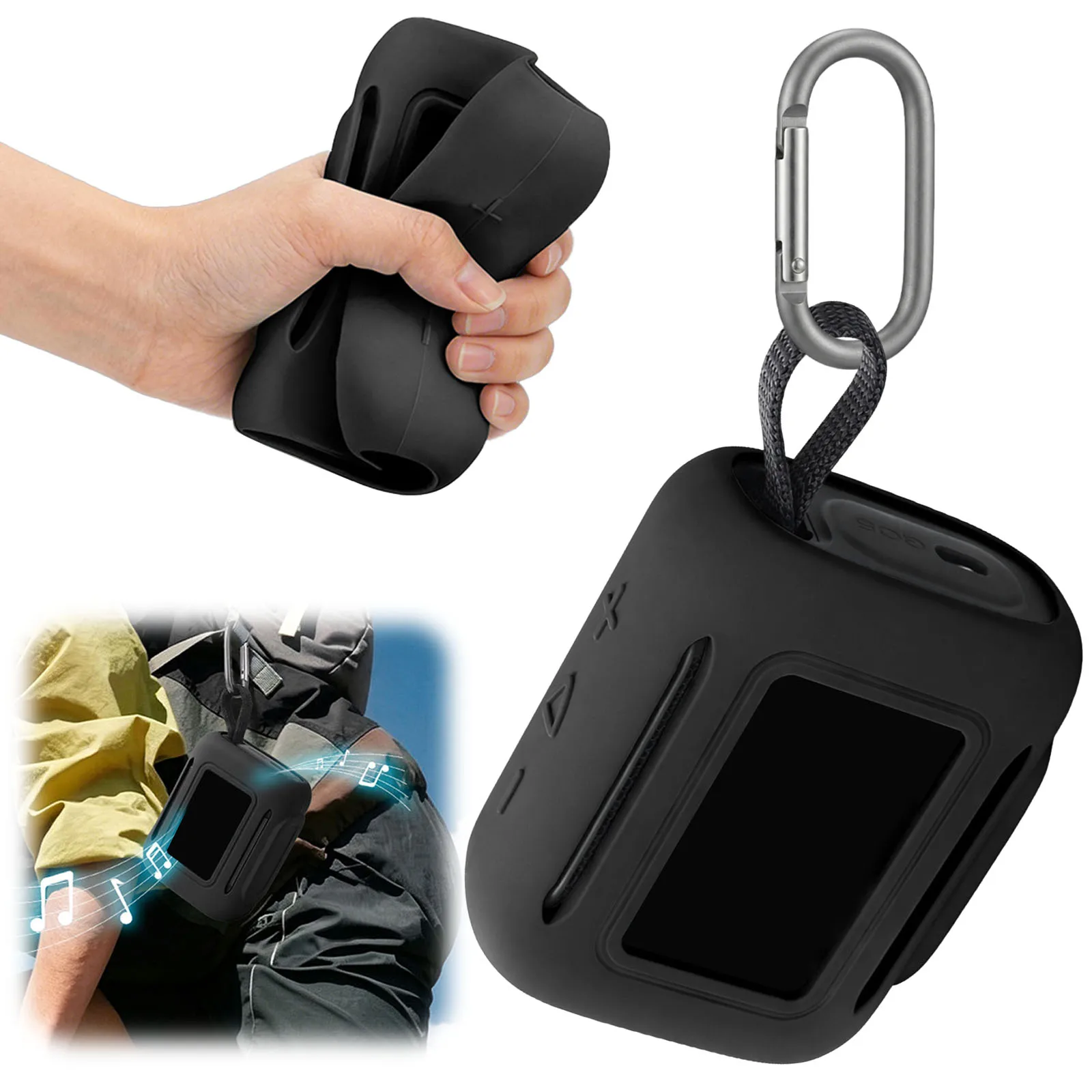 For JBL GO5 Ultra Thin Full Body Protective Cover Shockproof Portable Carrying Speakers Cover for Outdoor Travel Camping Cycling