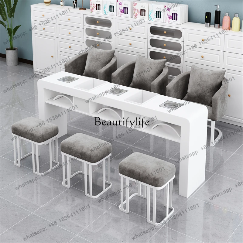 X4  Italian Modern Nail Table Luxury Trendy Glam Portable Manicure Table Professional Premium Table Manucure Salon Furniture