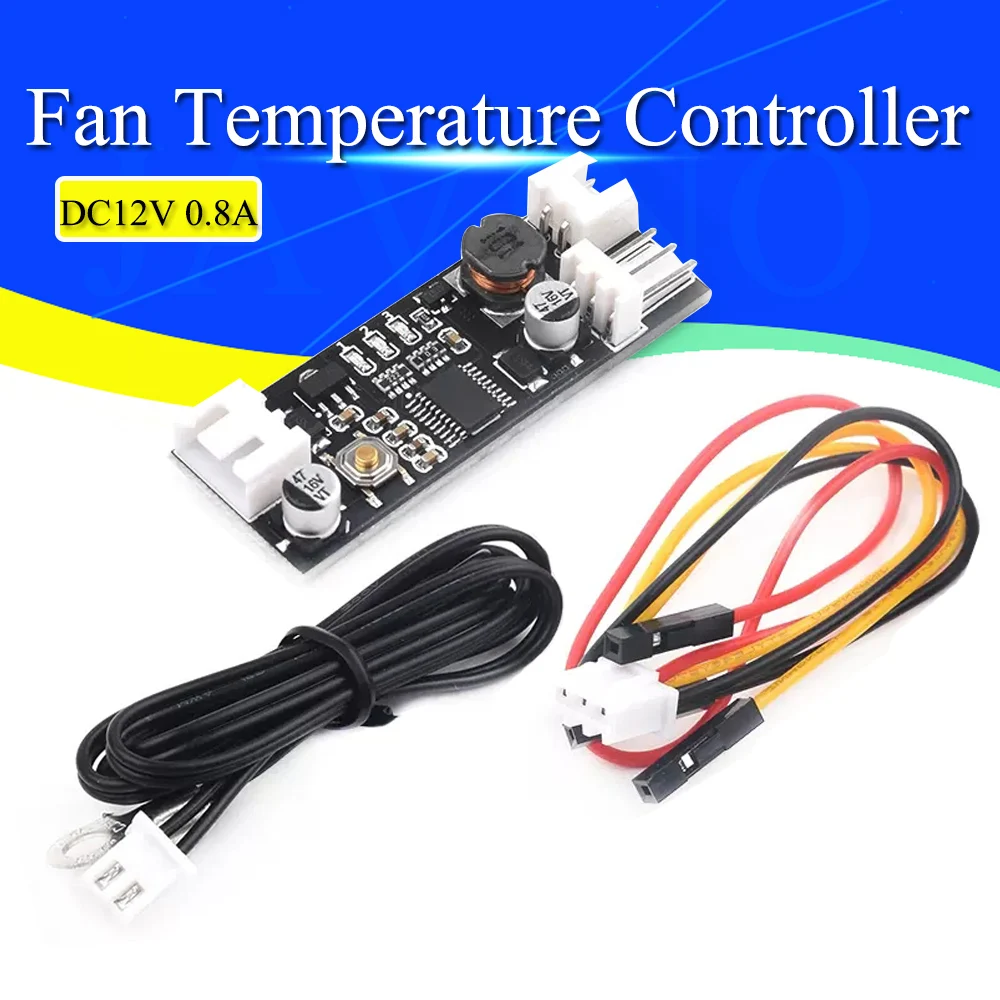 12V 0.8A DC PWM 2-3 Single Wire Fan Temperature Control Speed Controller Chassis Computer Noise Reduction Module NTC B50K 3950