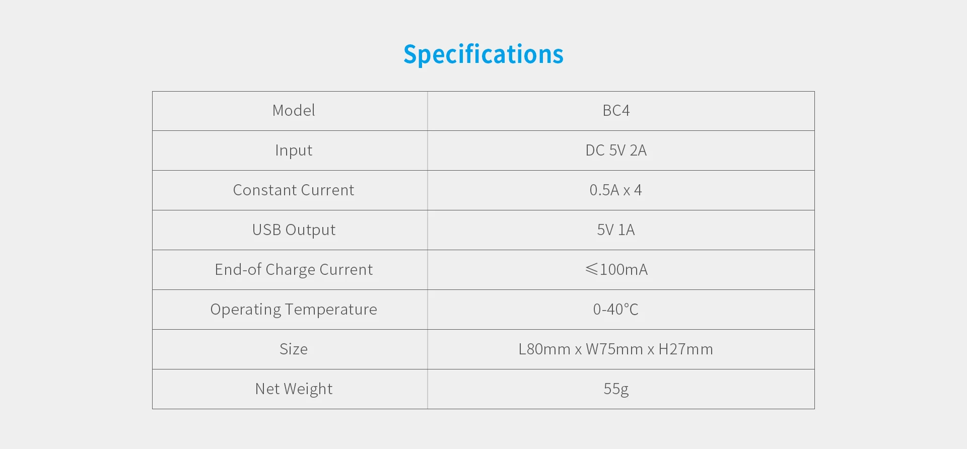 Conjunto de baterias XTAR 1,5V Li-ion AA AAA Bateria recarregável BC4 Carregador de bateria
