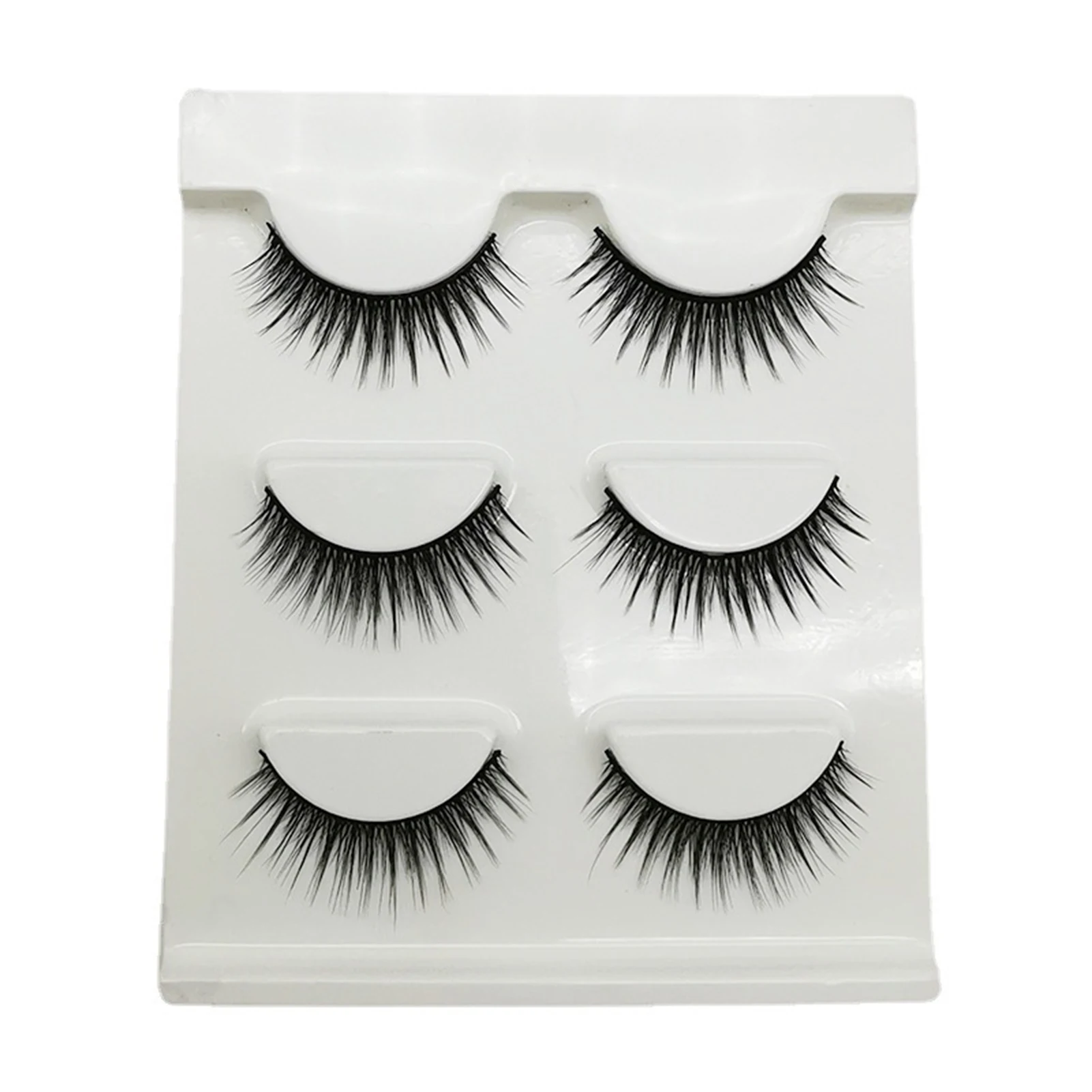 3 Pairs Individual Lash Extensions Multilayered Bushy Curling up Lashes Cosplay Makeup DIY Eyelashes