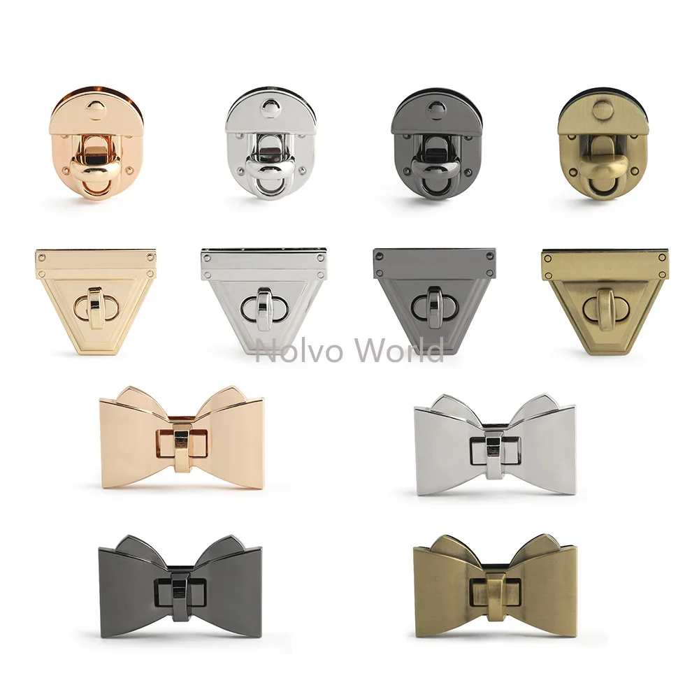 5/10/20PCS Metal Bag Twist Decoration Lock Clasps Handbag Turn Locks Snap Buckles For DIY Bags Purse Replacement Accessories