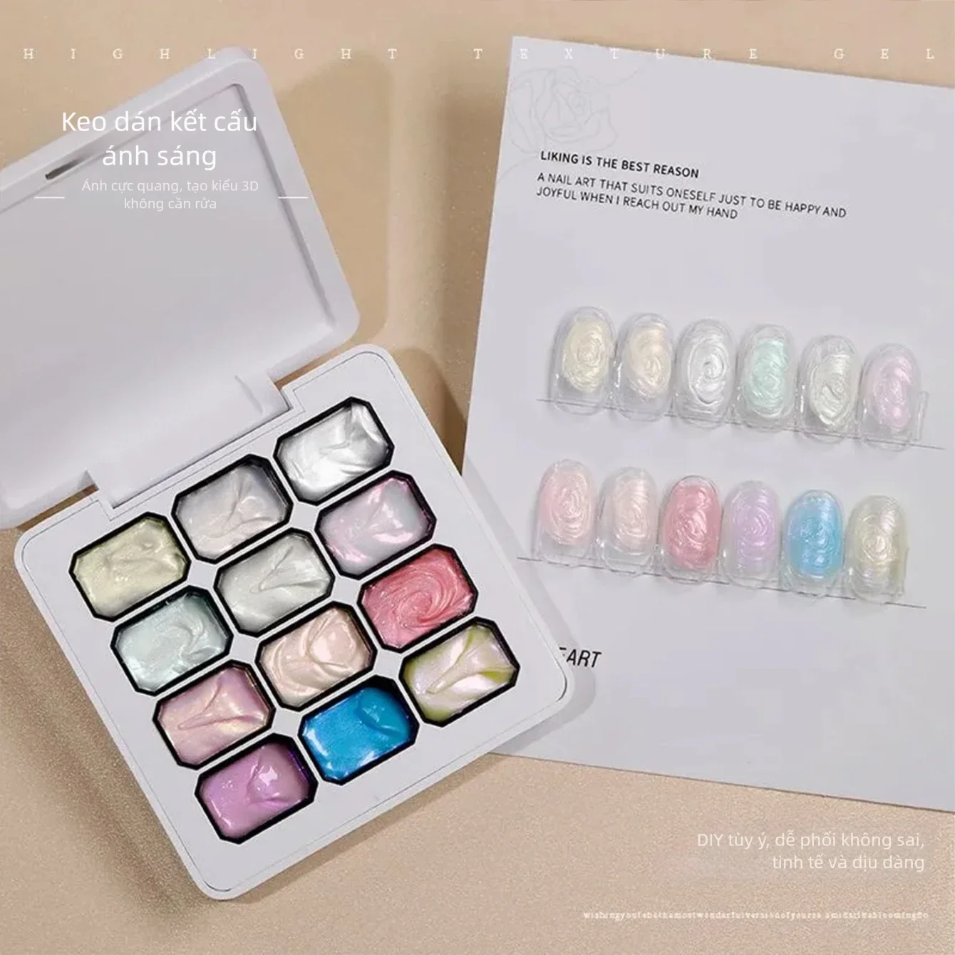 2026 New 12-Color Aurora Acetate Texture Gel Paste – High-Shine Satin Finish, Moldable Sculpting Gel for Micro-Carving Nail Art