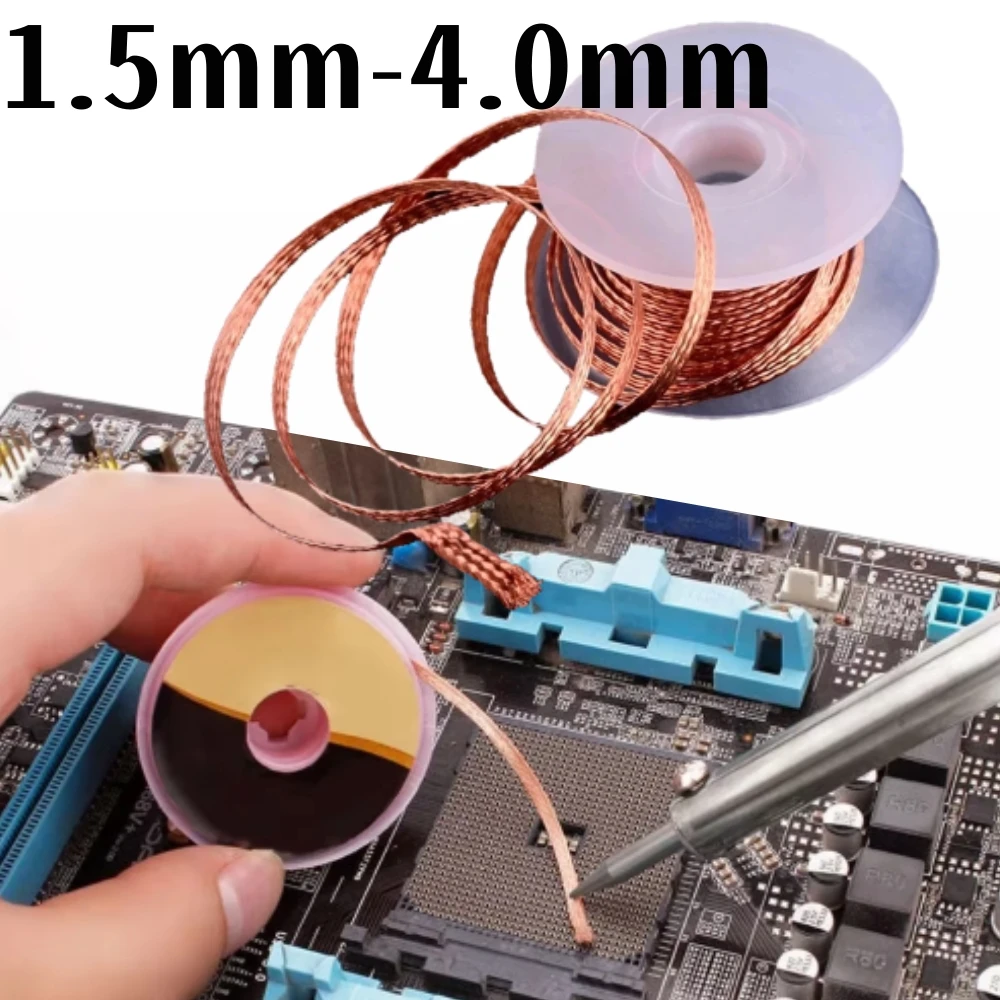 

Desoldering Wire for Mobile Electronic Suction Tin Wire Low Residue Tin Removal PCB Repair Tool Suction Tape Hand Tools Set