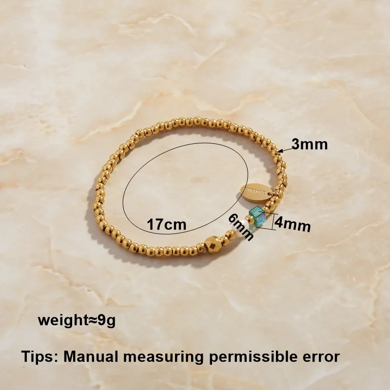 SOMMAR New Arrival!! 18KGP Gold plated bracelets for female GOOD LUCK Little Gold Bead Bracelet Jewelry European Style