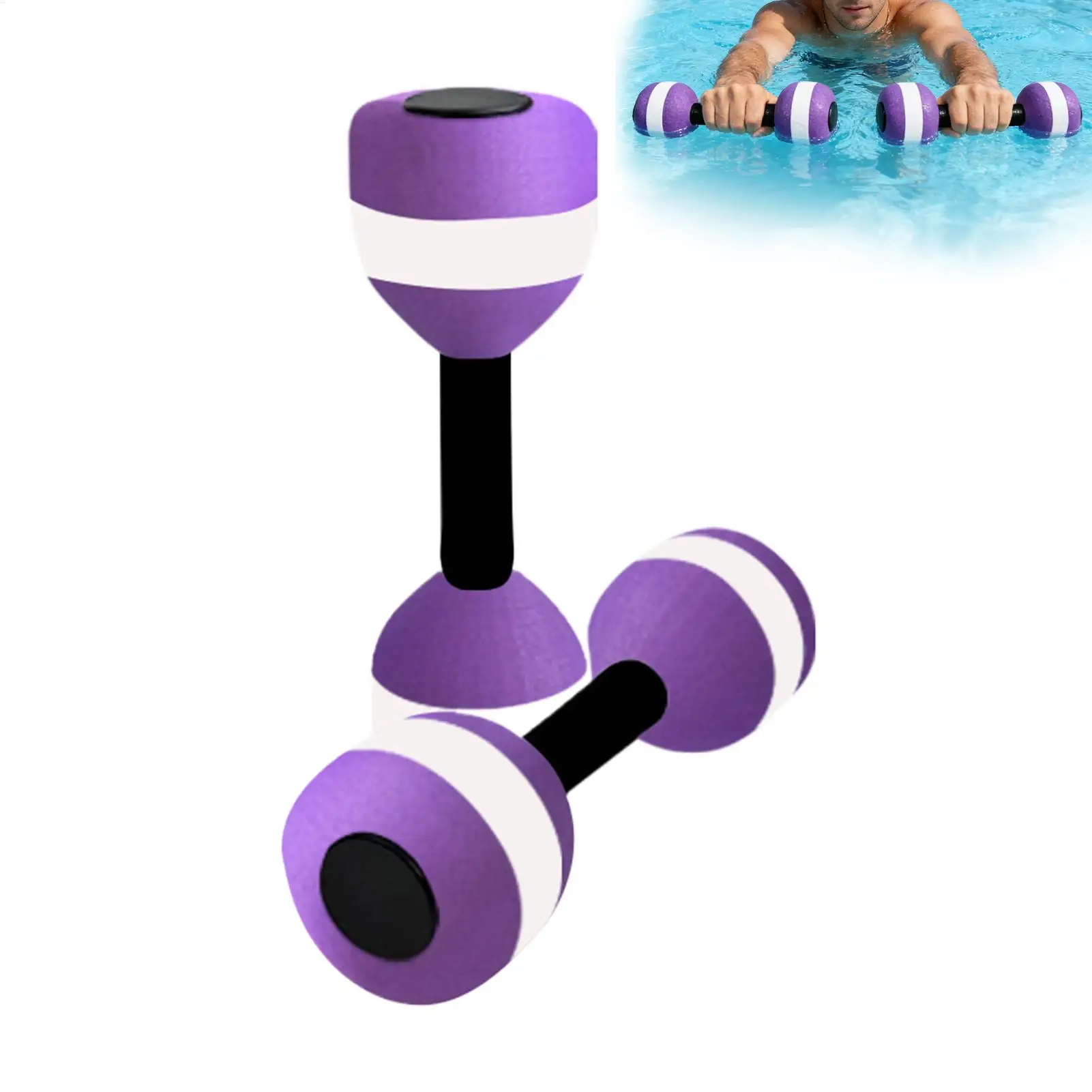 2pcs Water Dumbbells EVA Water Foam Floating Dumbbell High-Density EVA Aqua Fitness Exercise Dumbbells buoyancy dumbbells