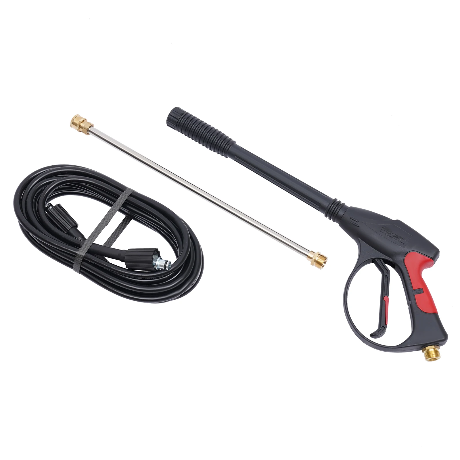 High pressure cleaning water gun, cleaning machine 3000psi (1 pole, 5 nozzles, 8-meter tube) Car wash water gun Garden cleaning