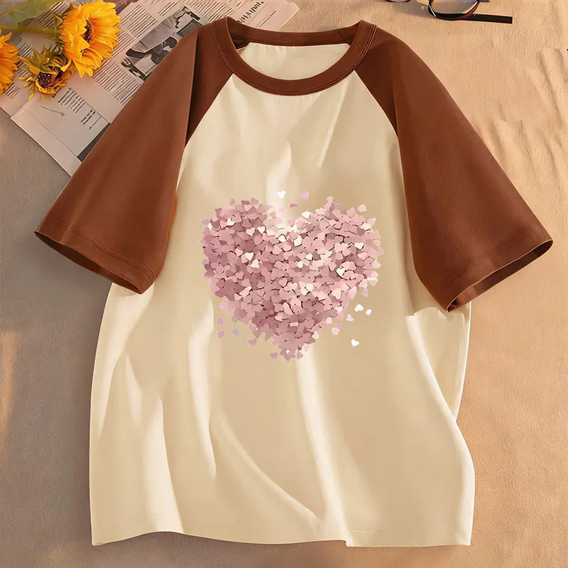 Funny Love Heart T Shirts Fashion Short Sleeve Kids Children's T-shirt Boys Girls Summer Spring Casual Top Tee Shirt