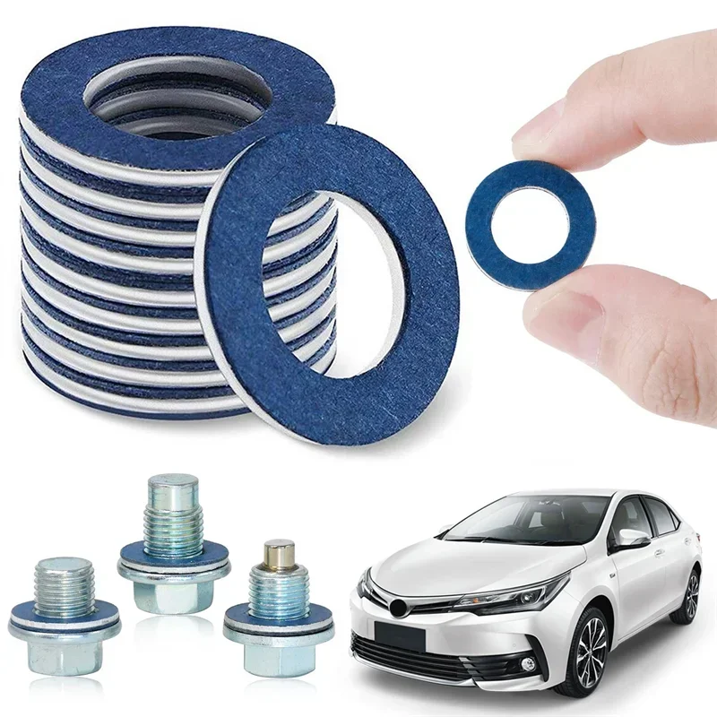 Ölablassschraube Dichtungen Dichtung Unterlegscheibe Ölwanne Ring Ölablassschraube Dichtungen für Toyota Camry Corolla Autoteile # 90430-12031 – Detail 2
