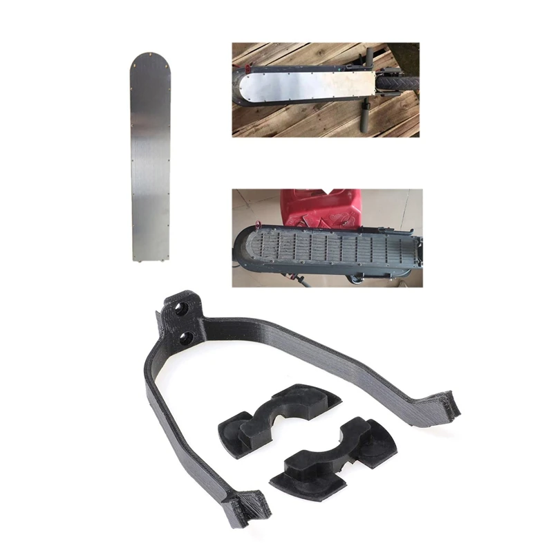 

4 Pcs Scooter Accessories: 3 Pcs Scooter Mudguard Bracket Fender Support & 1 Pcs Electric Scooter Bottom Battery Cover Anti-Skid