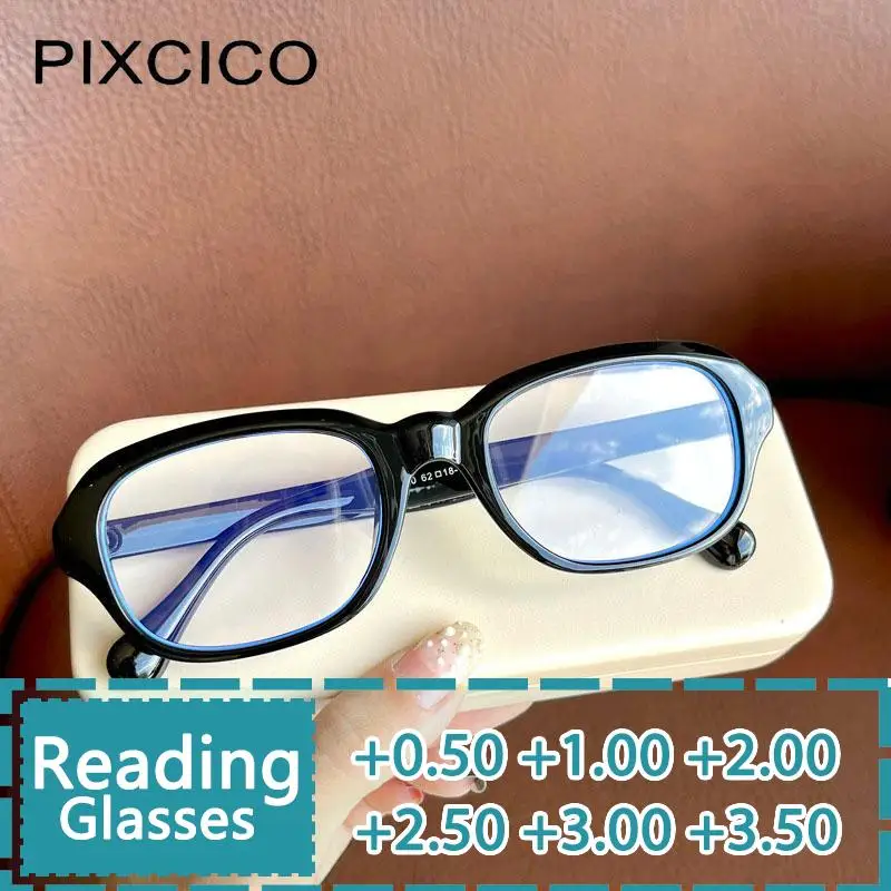 Gafas de lectura con remaches cuadrados para presbicia, lentes graduadas de tamaño pequeño, dióptricas + 50 ~ + 350, para mujer, R56890