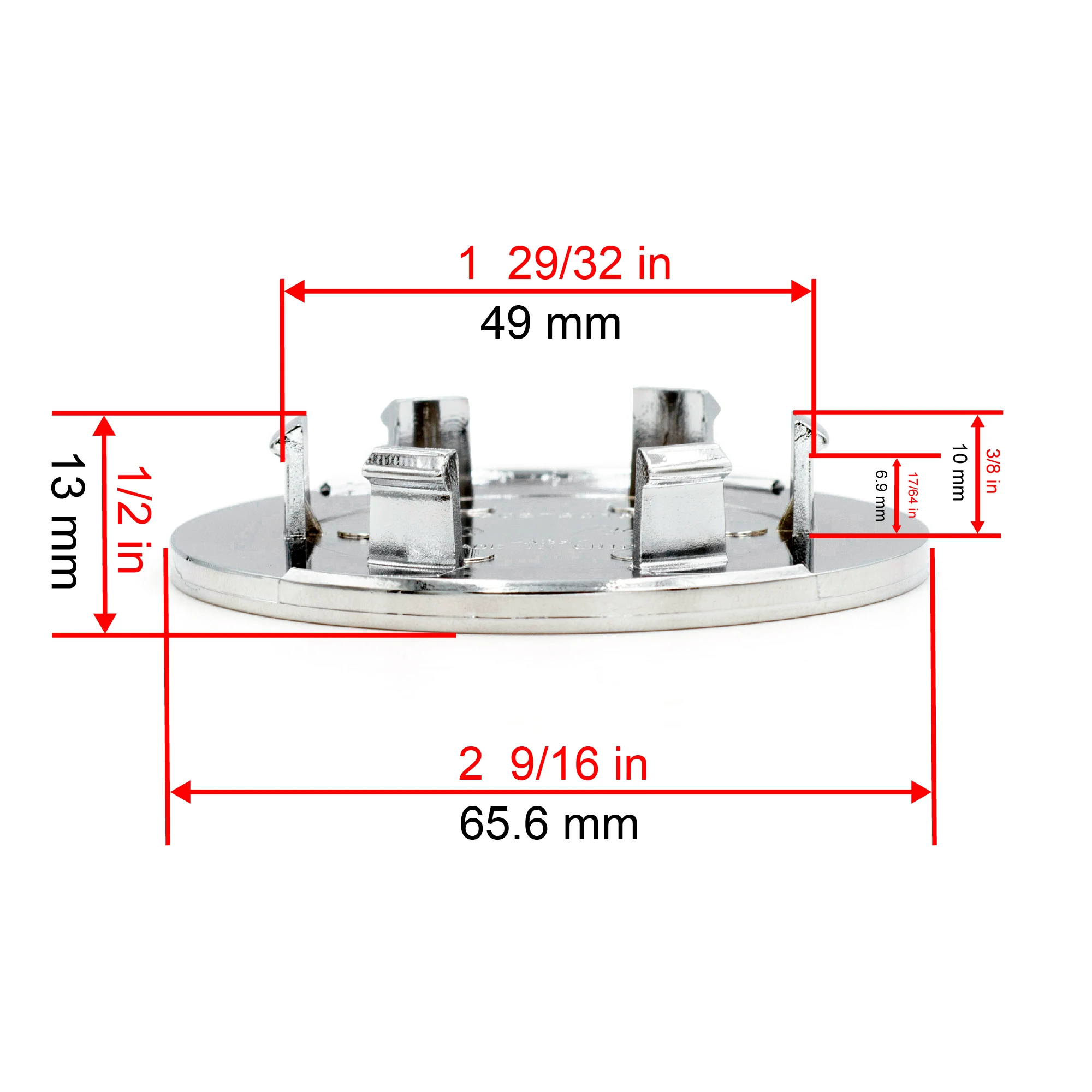 4PCS OD 67.6mm/2.66