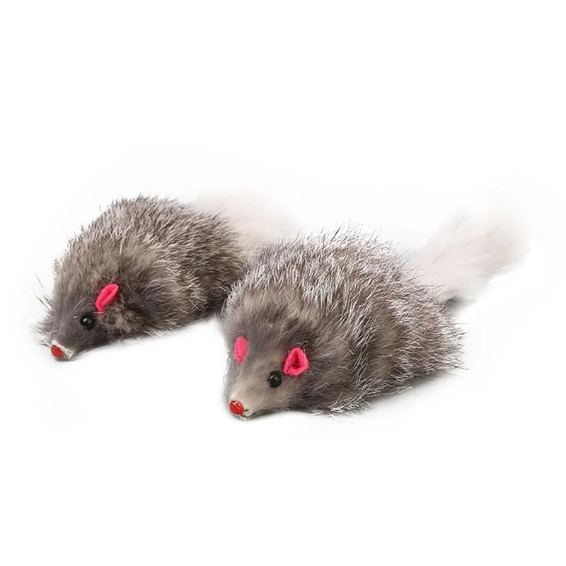 Furry Plush Cat Toy Soft Solid Interactive Mice Mouse Toys for Cats Funny Kitten Toy Pet Cats Training Game Cat Supplies