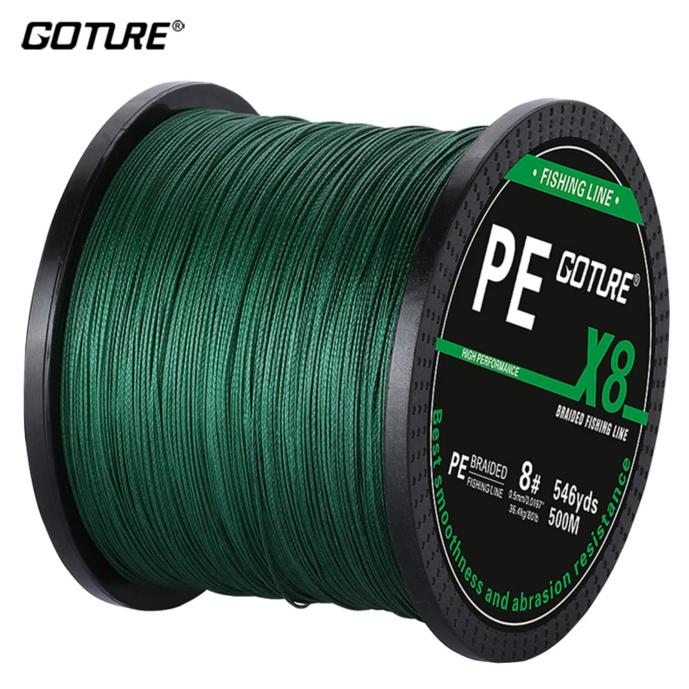 

Goture 8 Strands PE Braided Fishing Line 500M Multifilament Japanese Braided Wire for Saltwater Sea Carp Fishing Accessories New