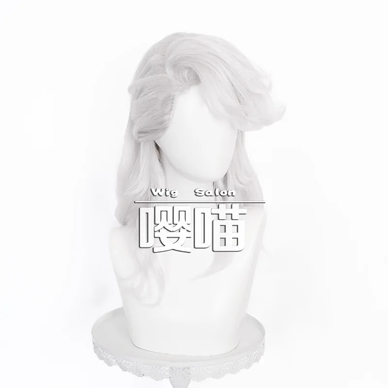 Game Identity V Survivor Neb Cosplay Wig Long silvery Hair Halloween party Wig + Free Cap