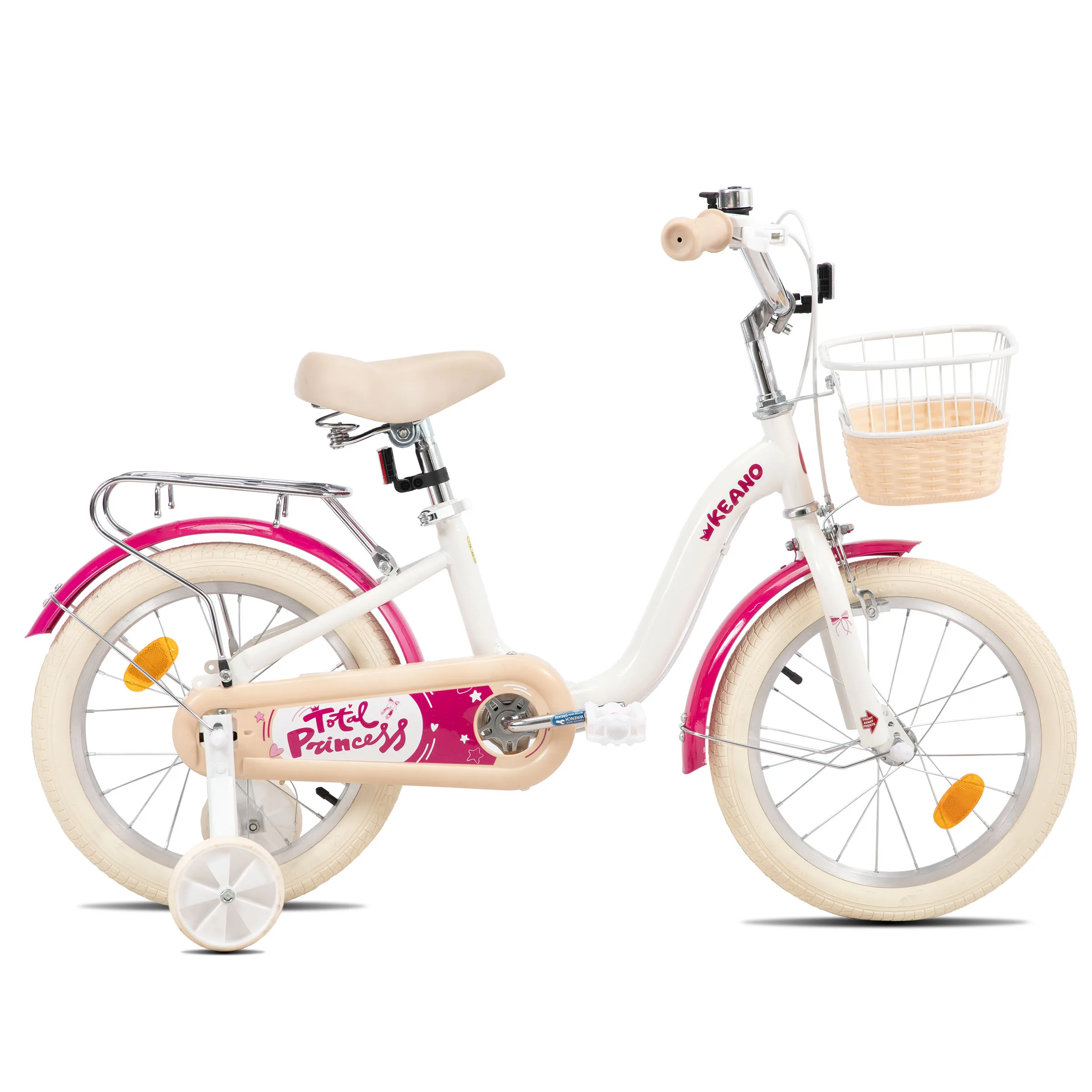 Joystar 16/20 inch kinderfietsen voor jongens en meisjes van 3-10 jaar oud met zijwieltjes, fietsmandje, bagagerek