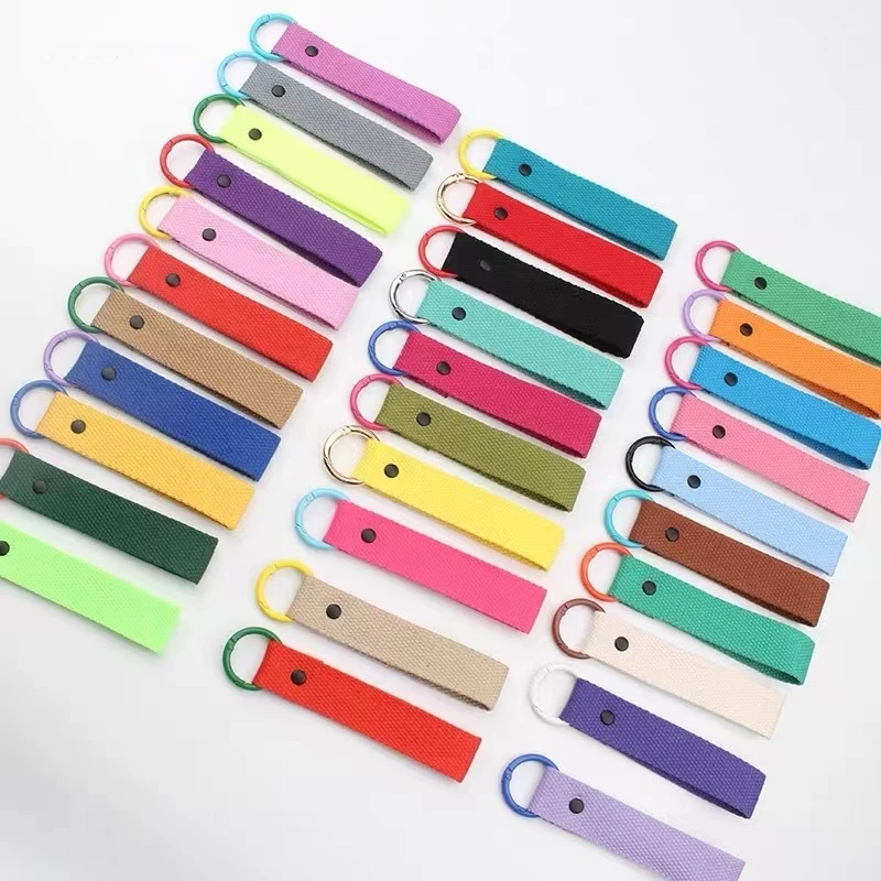 

31 Colors Blank Strap Keyring Keychain Lanyard Key Tags For Car Motorcycle Door Keys Holder Keychain Accessories Bulk Wholesale