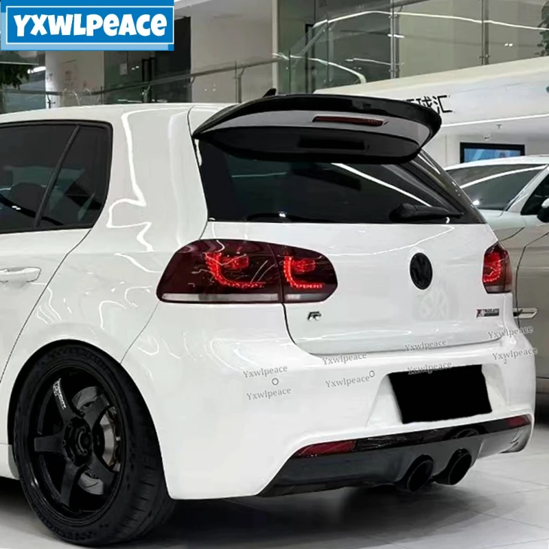 

Rear Roof Spoiler Wings For VW Volkswagen Golf 6 MK6 VI GTI R20 2010-2013 ABS Plastic Rear Trunk Spoiler Body Kit Accessories