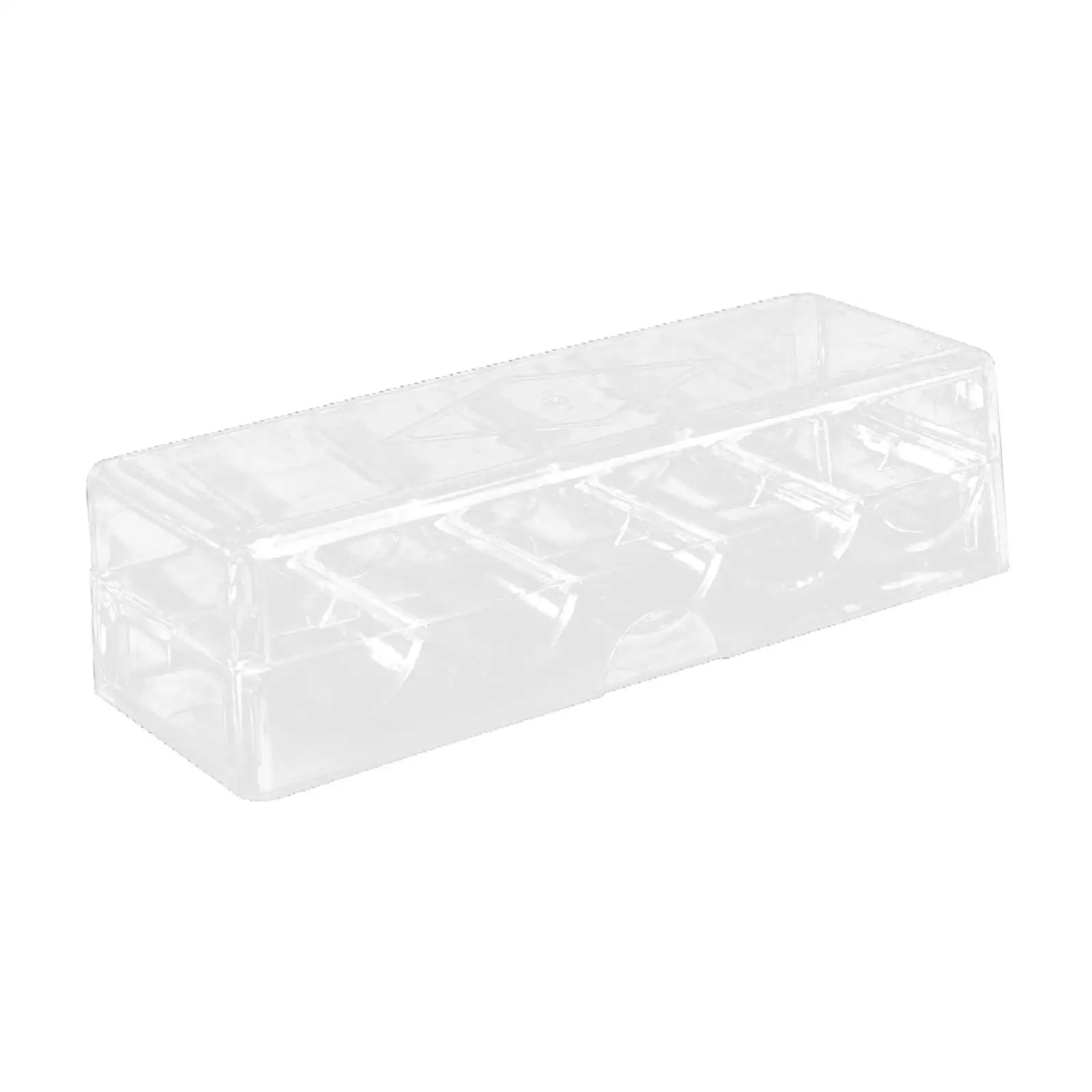 

Acrylic Chips Tray Mahjong Chip Storage Box Organizer with Cover Chip Holder