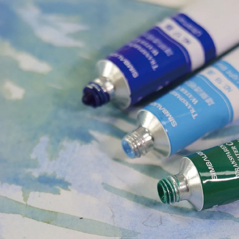 Simbalion-Tinta Aquarela Transparente, 14 Cores, CWC-14, 5ml 11 Peças 7ml 3 Peças