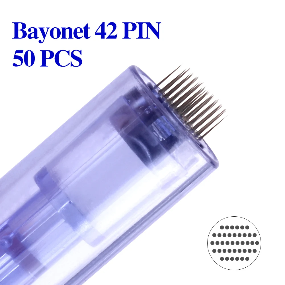 A6 Bajonetpatroon Naald voor Bajonetpoort Derma Pen M5/M7/MYM/A1 Microneedling 9-pins 12-pins 24-pins 36-pins 42-pins Ronde 3D 5D Nano
